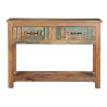 Console 2 Tiroirs BoisMarron 106x33x76cm