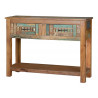 Console 2 Tiroirs BoisMarron 106x33x76cm