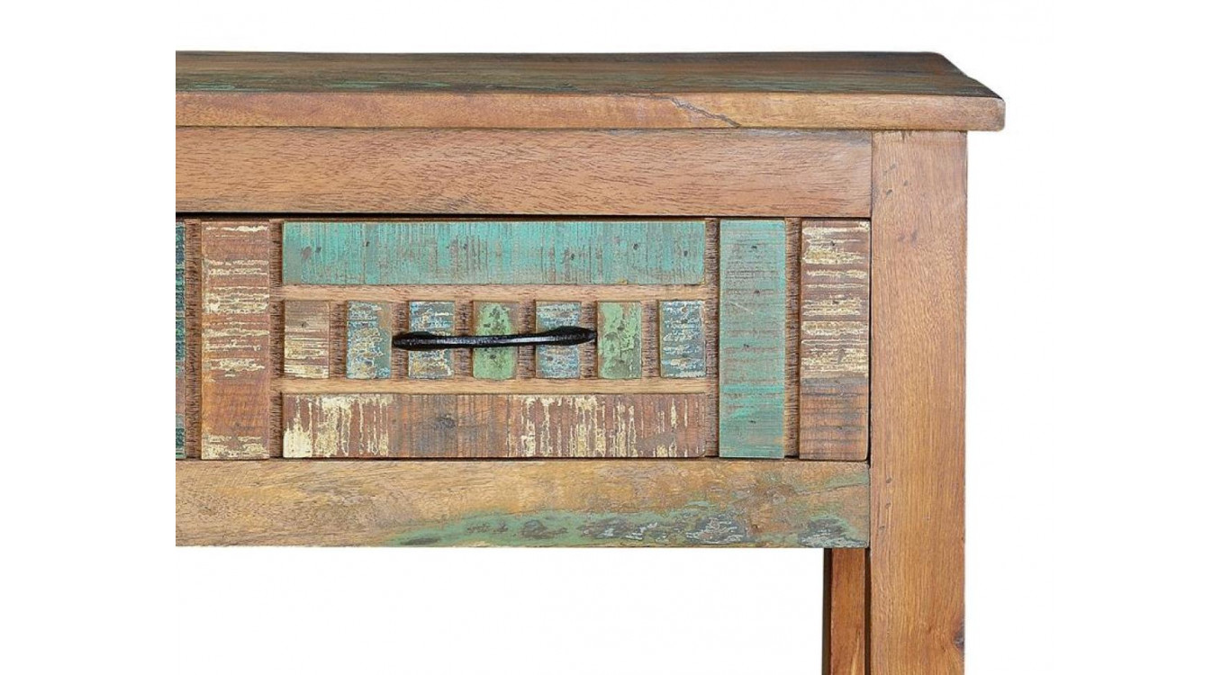 Console 2 Tiroirs BoisMarron 106x33x76cm