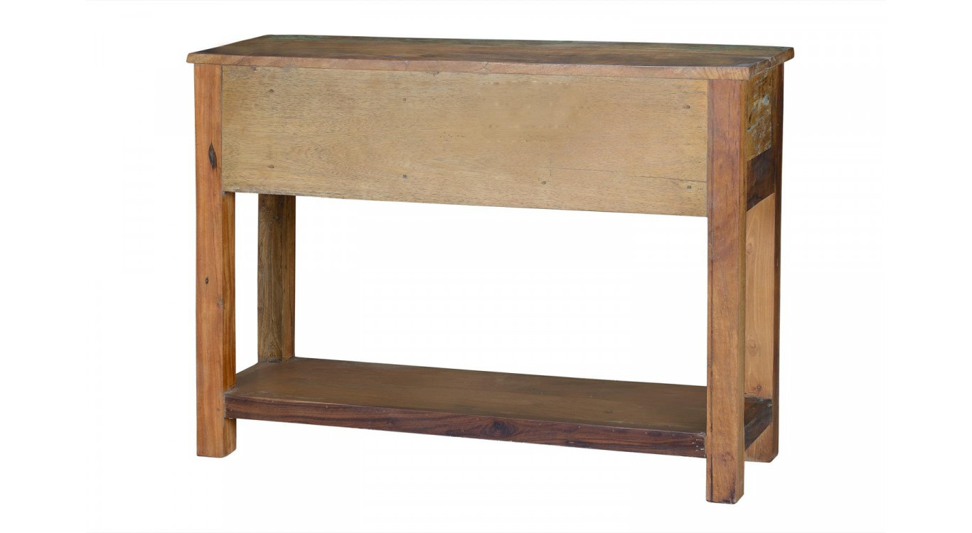 Console 2 Tiroirs BoisMarron 106x33x76cm