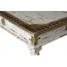 Table Basse Bois, Bronze Blanc 140x80x45cm