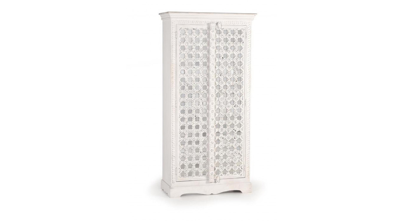 Armoire Bois Blanc 90x40x180cm