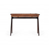 Bureau 2 Tiroirs Bois et Fer Marron 92x51x75cm