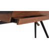 Bureau 2 Tiroirs Bois et Fer Marron 92x51x75cm