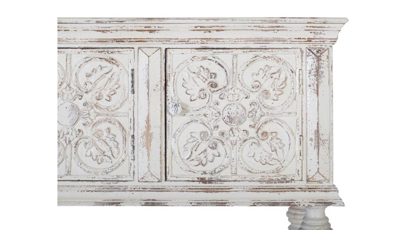 Console Bois Blanc 148x44x103cm