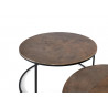 Lot De 2 Tables Basses Fer Noir 81x81x47cm