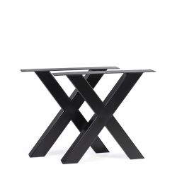 Pied de Table à Manger Fer Noir 78x11x70cm