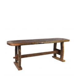 Mesa de comedor de madera marrón 220x90x78cm