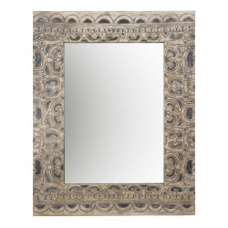 Grand Miroir Bois Marron 80x100cm