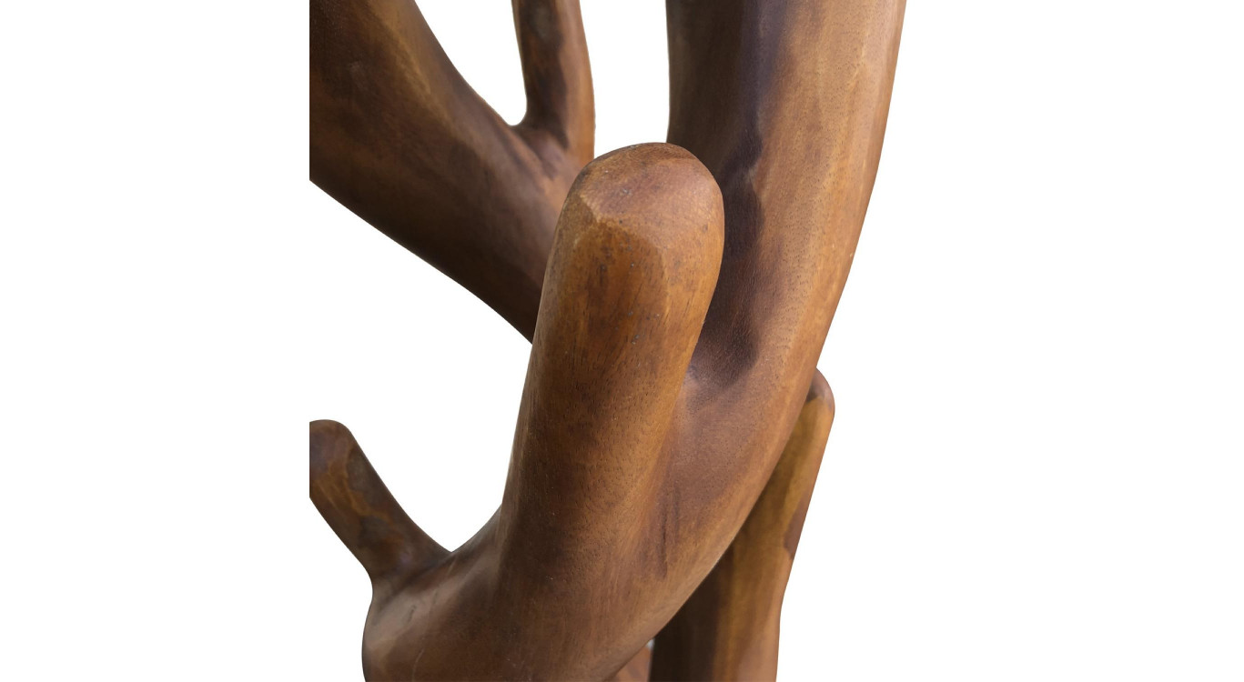 Sculture Bois Marron 40x40x190cm