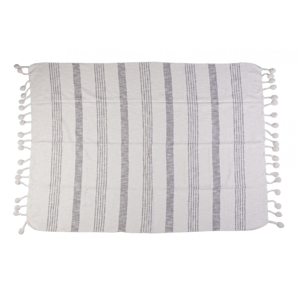 Plaid Coton Blanc 120x160cm