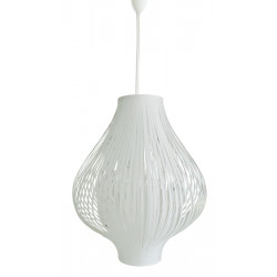 Lustre Plastique Tissu Blanc 35x35x45cm