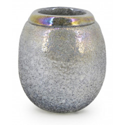 Vase Verre Argent 18x18x20cm