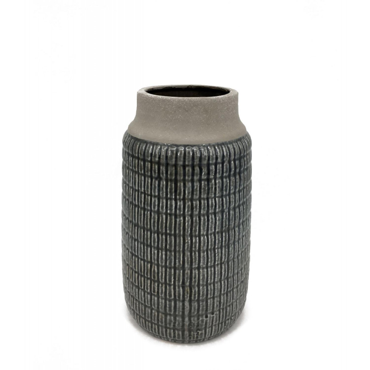 Vase Céramique Gris 20x20x33cm