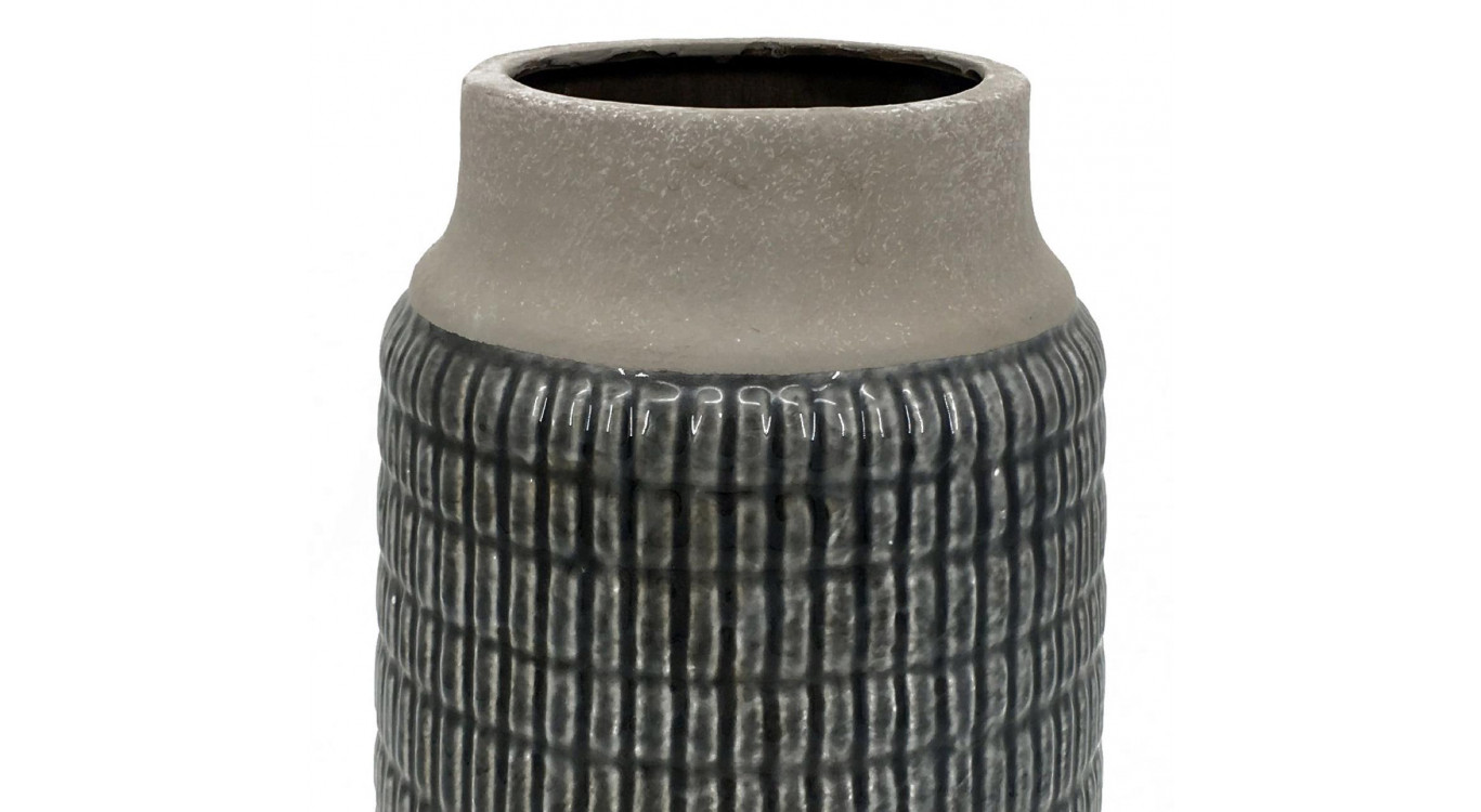 Vase Céramique Gris 20x20x33cm