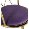 Chaise Acier Polyester Or 49x43x75cm