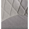 Fauteuil Acier Polyester Gris 75x55x81cm