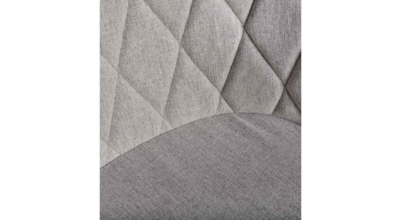 Fauteuil Acier Polyester Gris 75x55x81cm