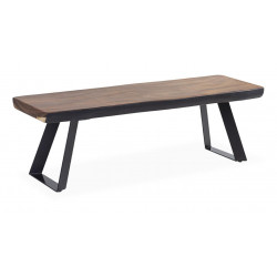 Banc Bois Fer Marron 126x41x41cm