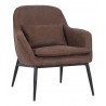 Fauteuil Fer Peau Synthétique Marron 73x80x83cm