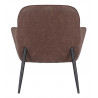 Fauteuil Fer Peau Synthétique Marron 73x80x83cm