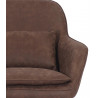 Fauteuil Fer Peau Synthétique Marron 73x80x83cm