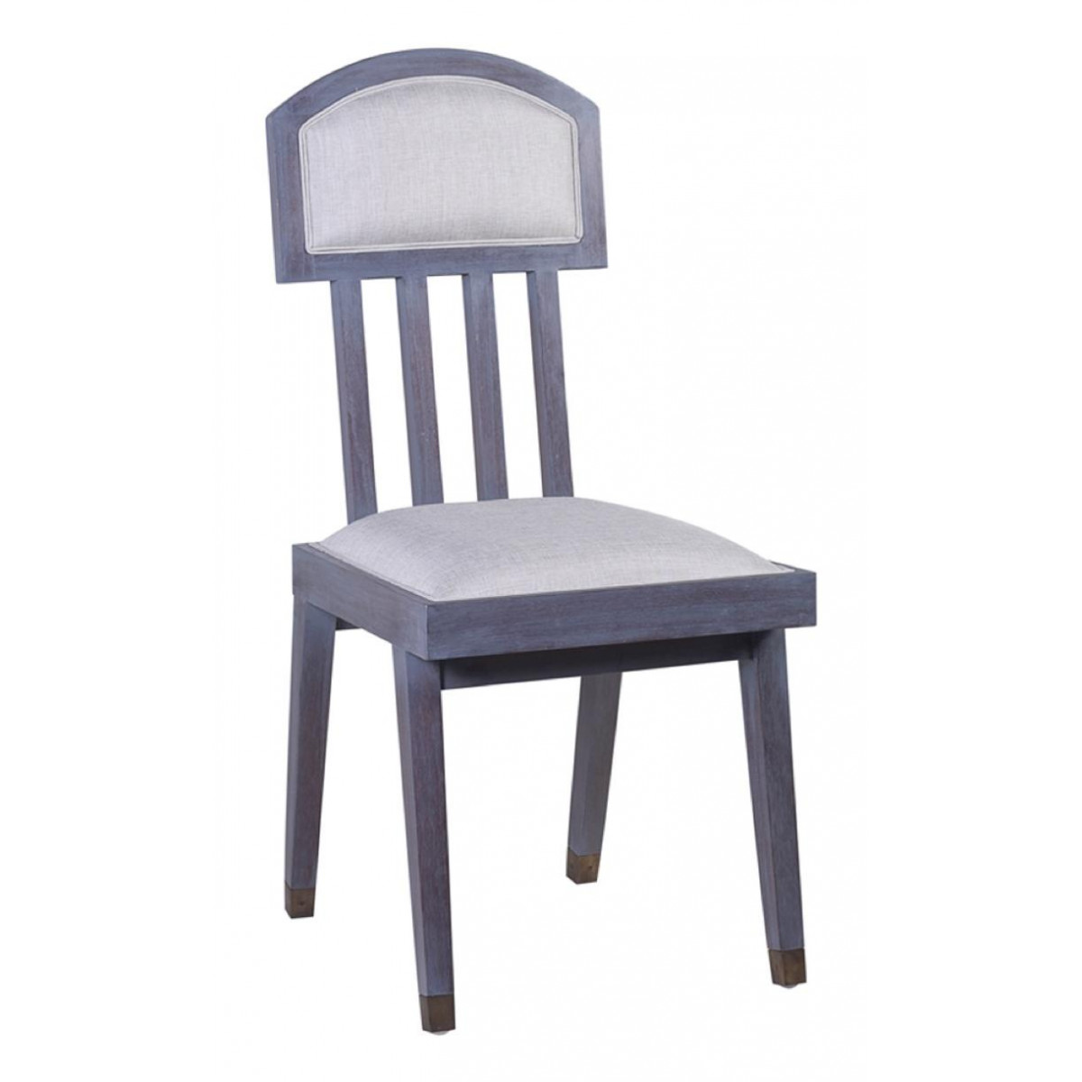 Chaise Bois Polyester Bleu 45x45x100cm