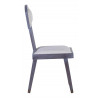 Chaise Bois Polyester Bleu 45x45x100cm