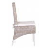 Chaise avec Coussin Bois Rotin Marron 47x54x97cm