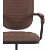 Fauteuil Fer Peau Synthétique Marron 60x58x83/100cm