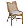 Chaise avec Coussin Rotin Polyester Marron 56x62x90cm