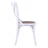 Chaise Bois Rotin Blanc 50x55x89cm