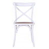 Chaise Bois Rotin Blanc 50x55x89cm