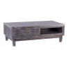 Table Basse 2 Tiroirs Bois Bronze Marron 120x60x40cm