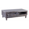 Table Basse 2 Tiroirs Bois Bronze Marron 120x60x40cm