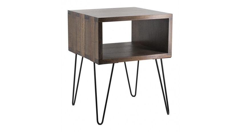 Table de Chevet Bois Fer Marron 45x40x50cm