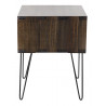 Table de Chevet Bois Fer Marron 45x40x50cm