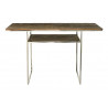 Console Bois Acier Marron 120x35x82cm