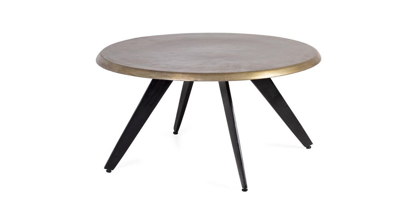 Table Basse Aluminum Bronze 80x80x37cm