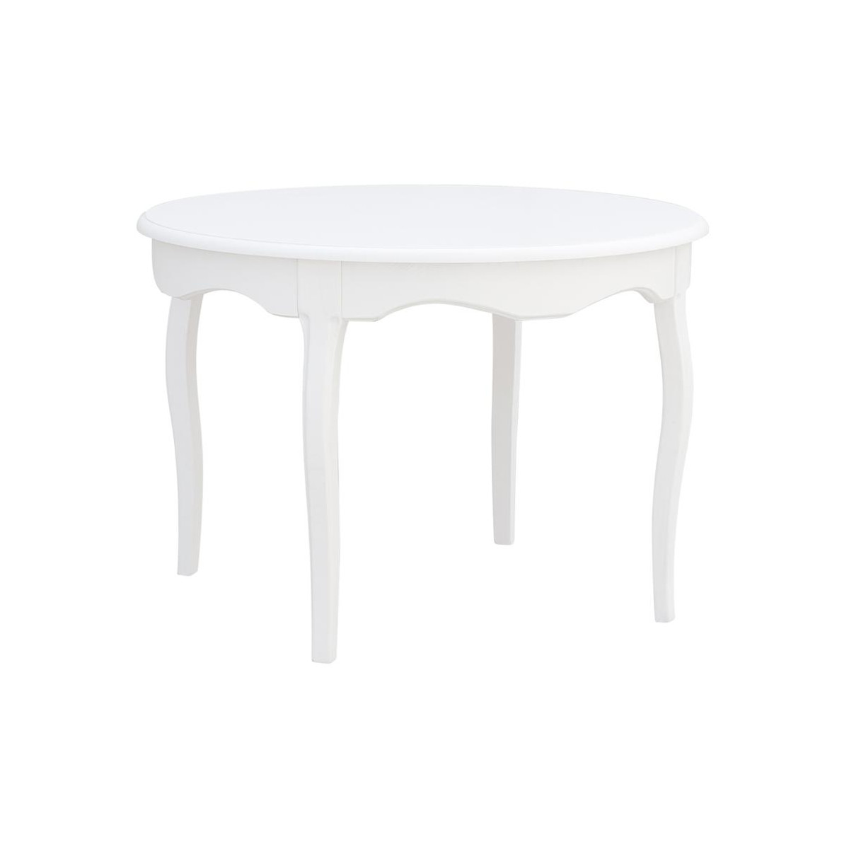 Table à Manger Bois MDF Blanc 110x110x76cm