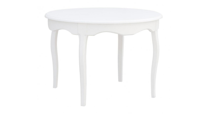 Table à Manger Bois MDF Blanc 110x110x76cm