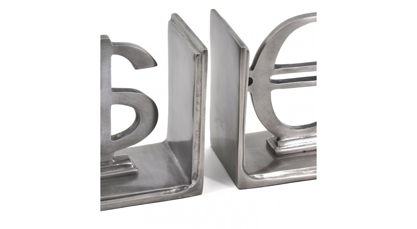 Serre-Livre Aluminium Argent 25x10x13cm