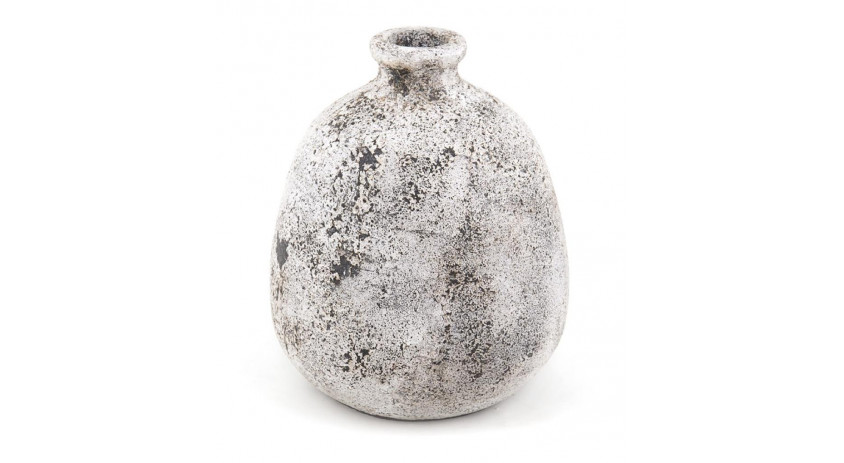 Vase Terre Cuite Blanc 25x25x30cm