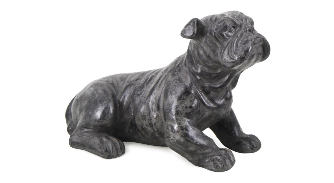 Sculture Chien TerreCuite Gris 35x17x25cm