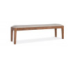 Banc Bois Tissu Marron 180x42x50cm