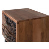 Table de Chevet 2 Tiroirs Bois Fer Marron 50x40x56cm