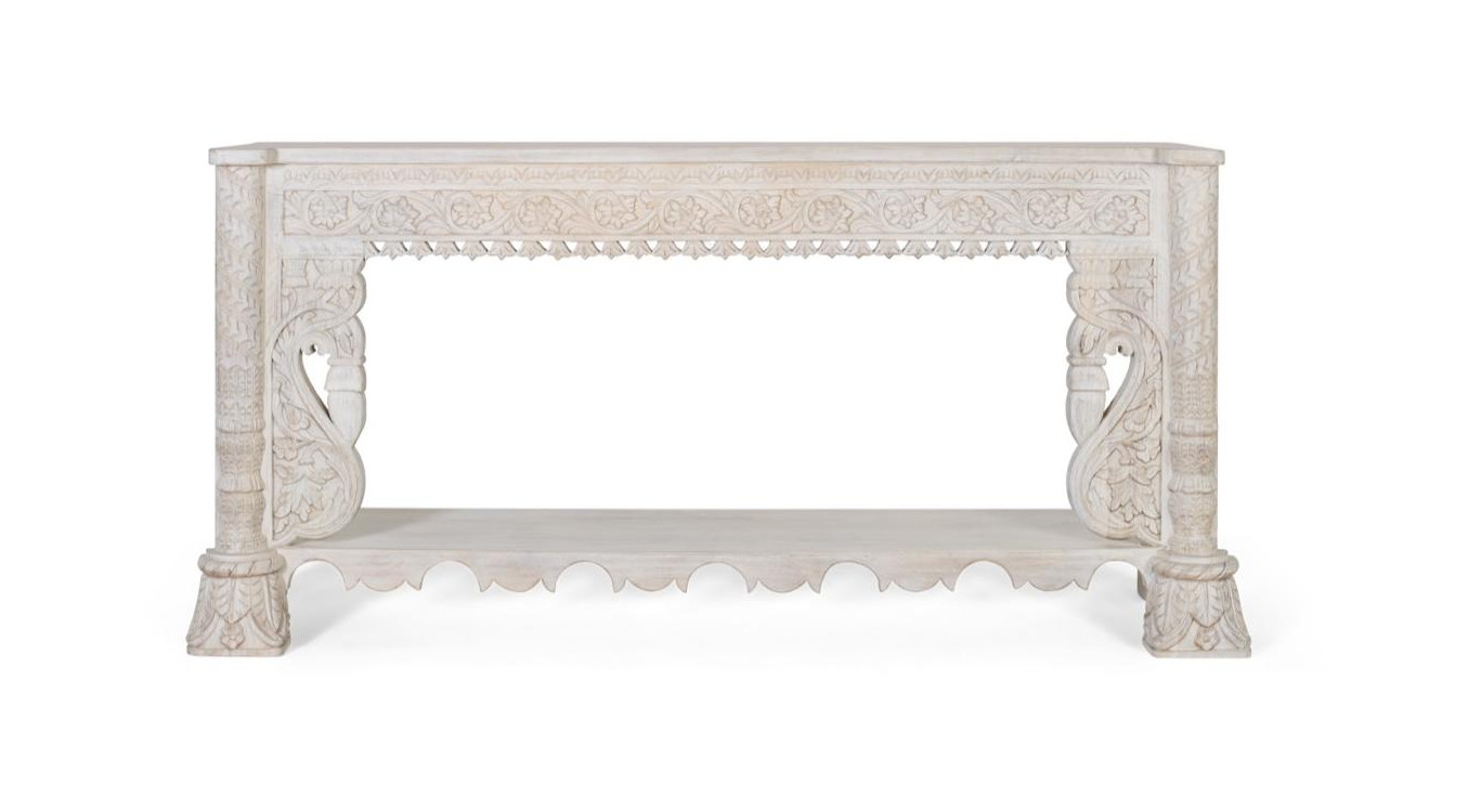 Console Bois Blanc 180x40x90cm