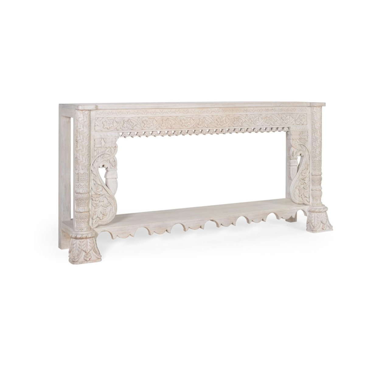 Console Bois Blanc 180x40x90cm