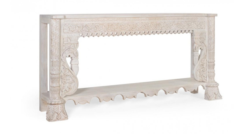 Console Bois Blanc 180x40x90cm