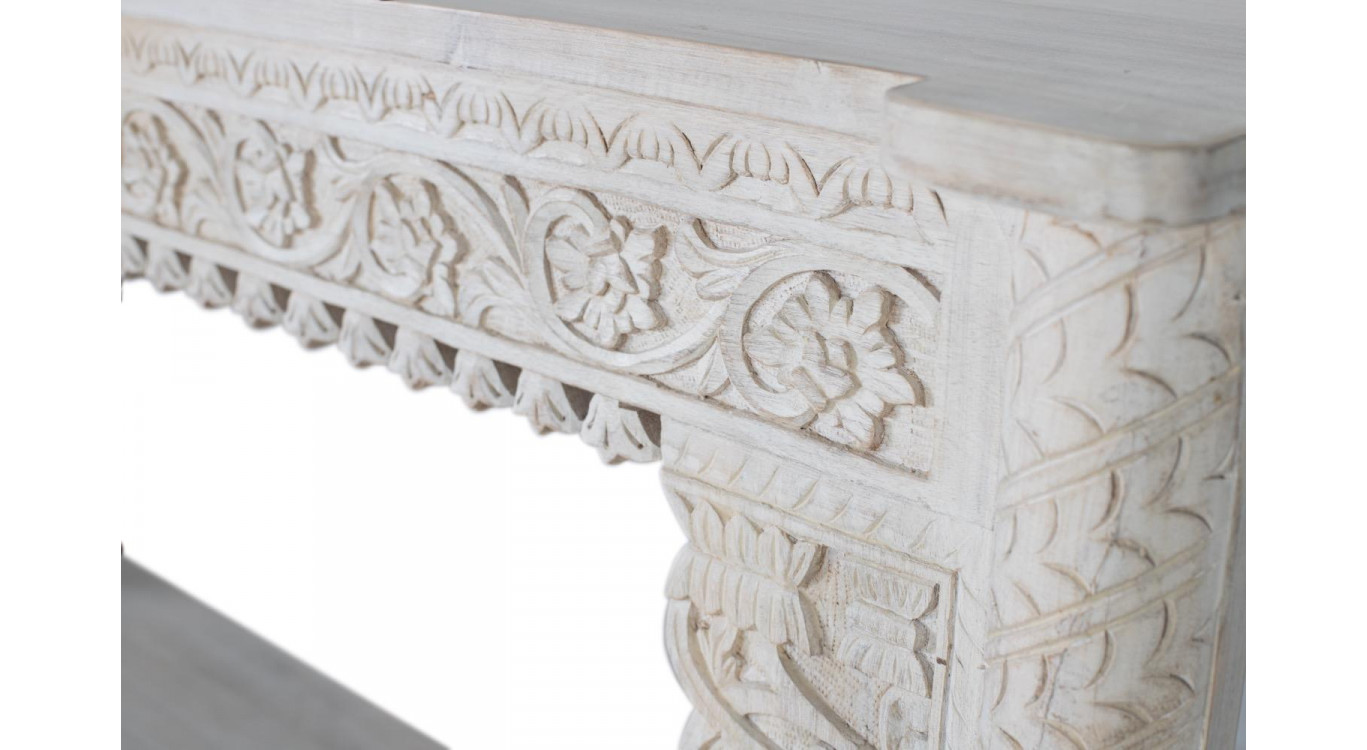 Console Bois Blanc 180x40x90cm